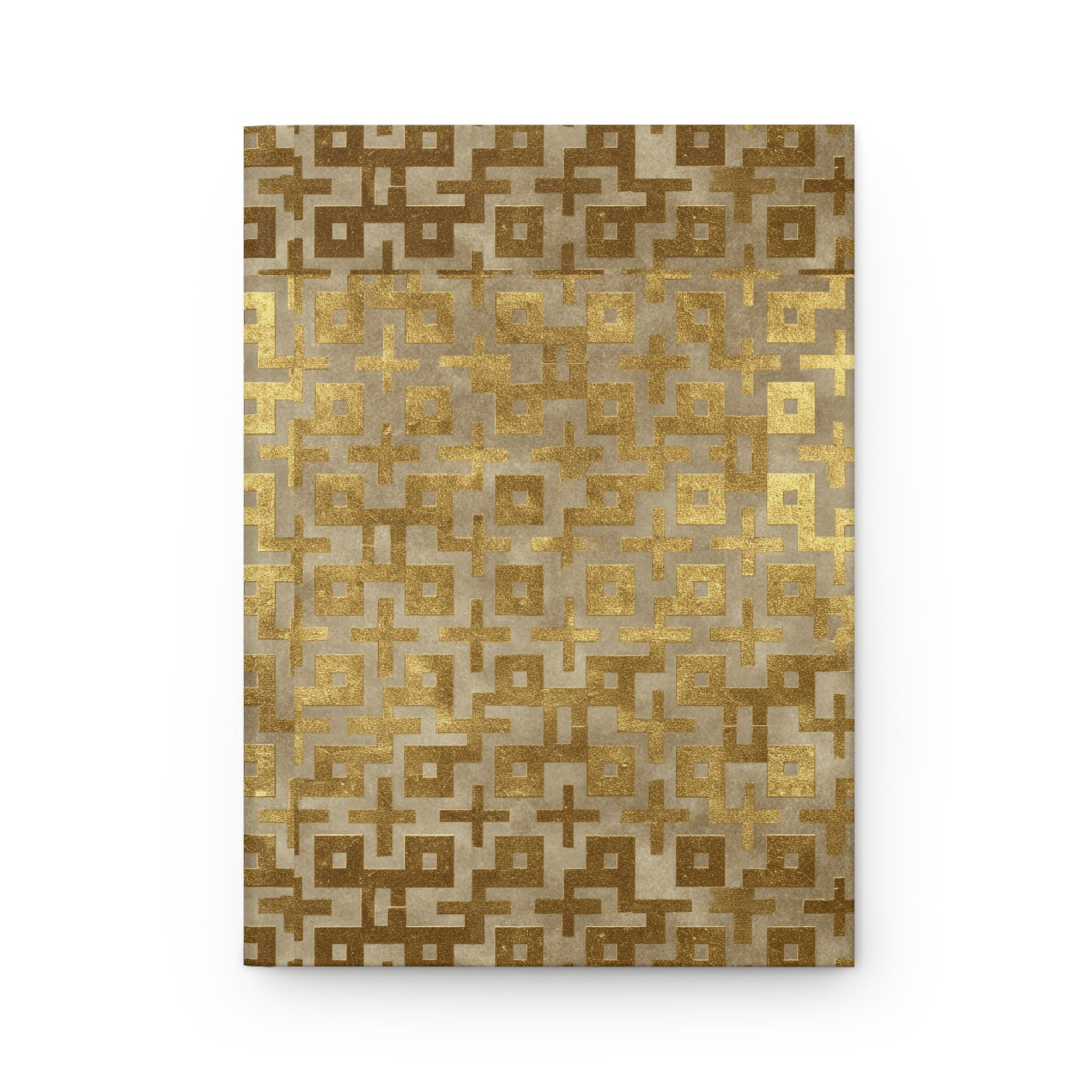 Gold Geometric Hardcover Journal