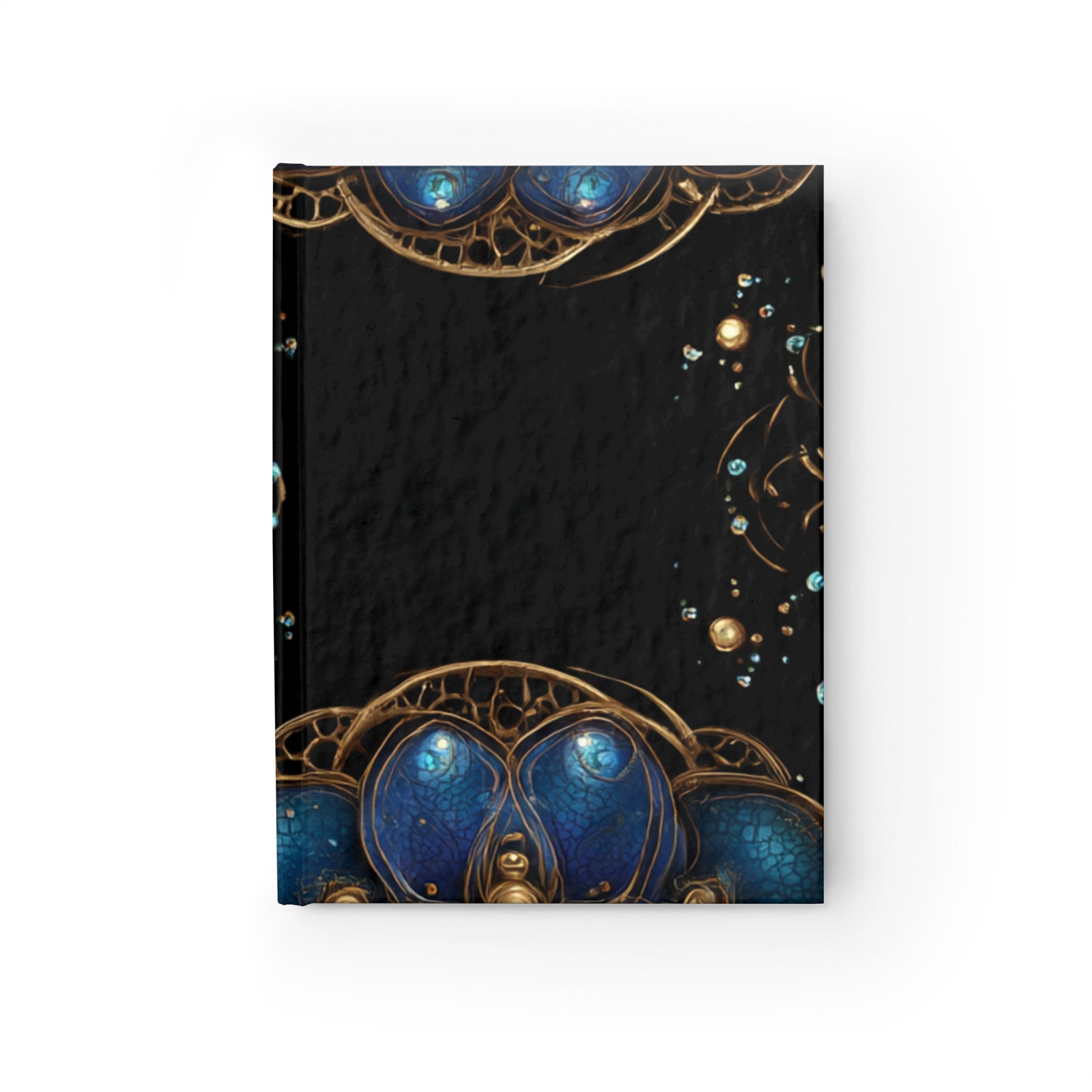 Celestial Mandala Journal - Gold & Sapphire Ruled Notebook