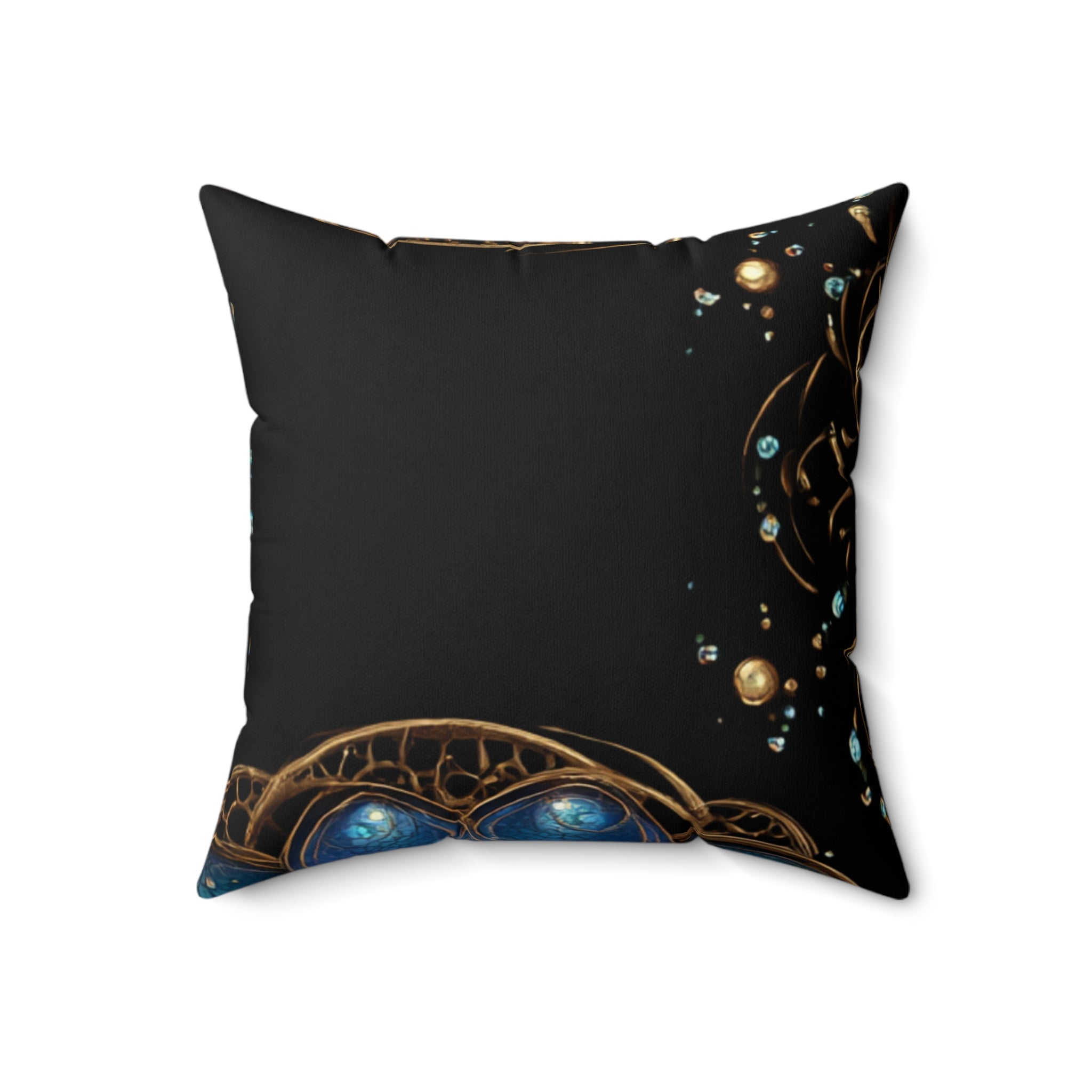 Celestisl Bohemian Gold & Teal Mandala Faux Suede Pillow