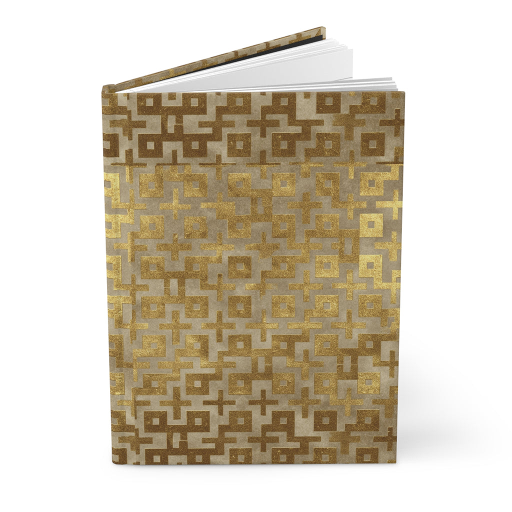 Gold Geometric Hardcover Journal