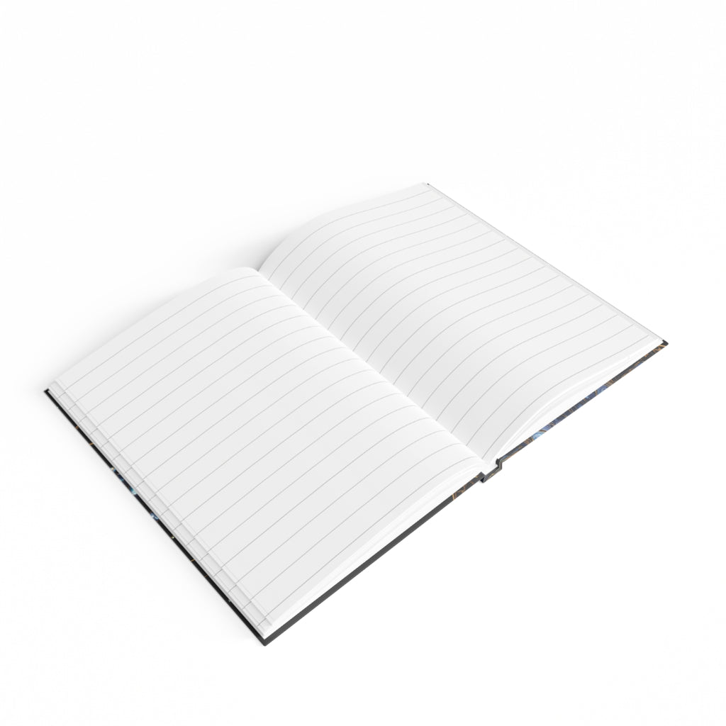 Celestial Mandala Journal - Gold & Sapphire Ruled Notebook