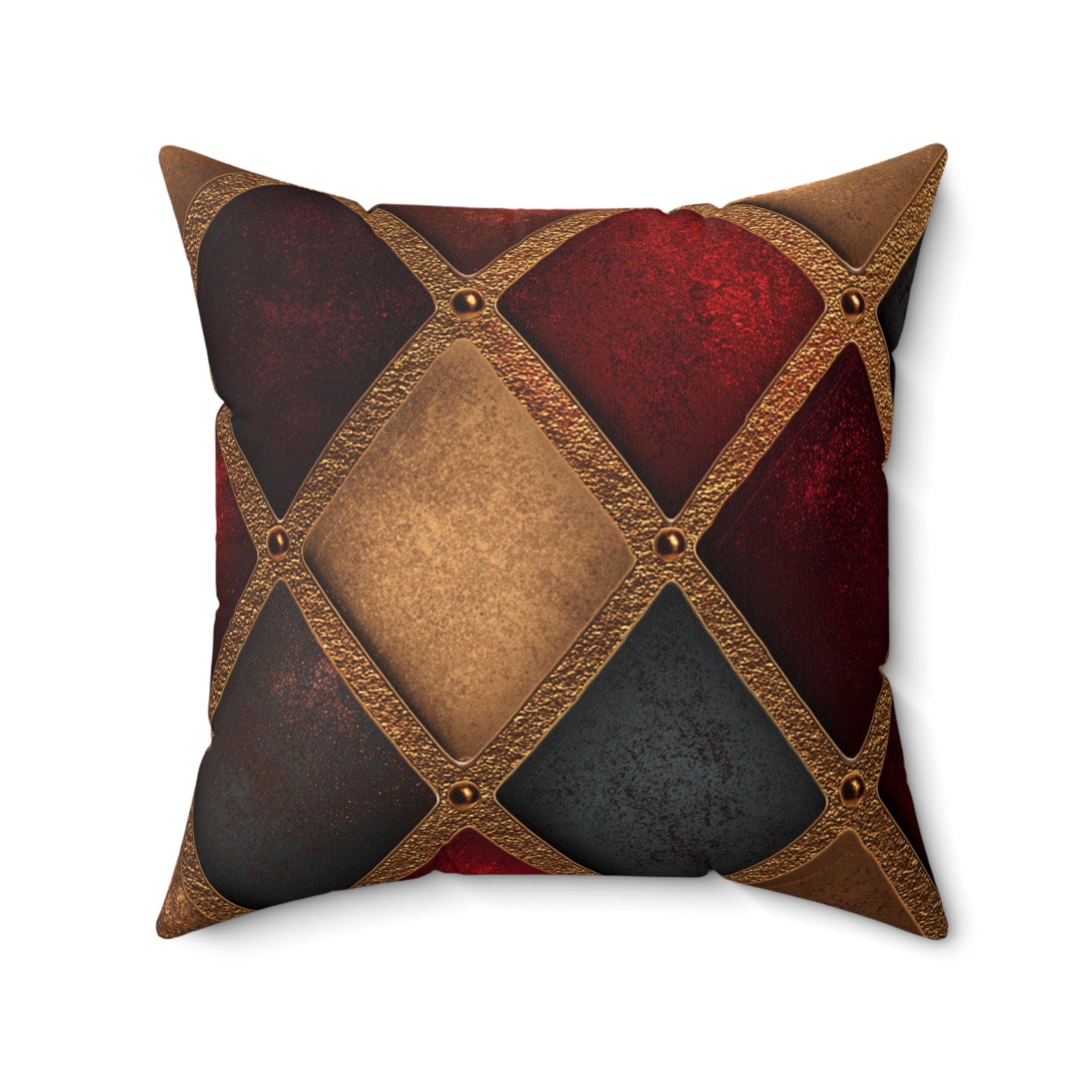 Gilded Royal Harlequin Luxe Quilt Decorative Pillow