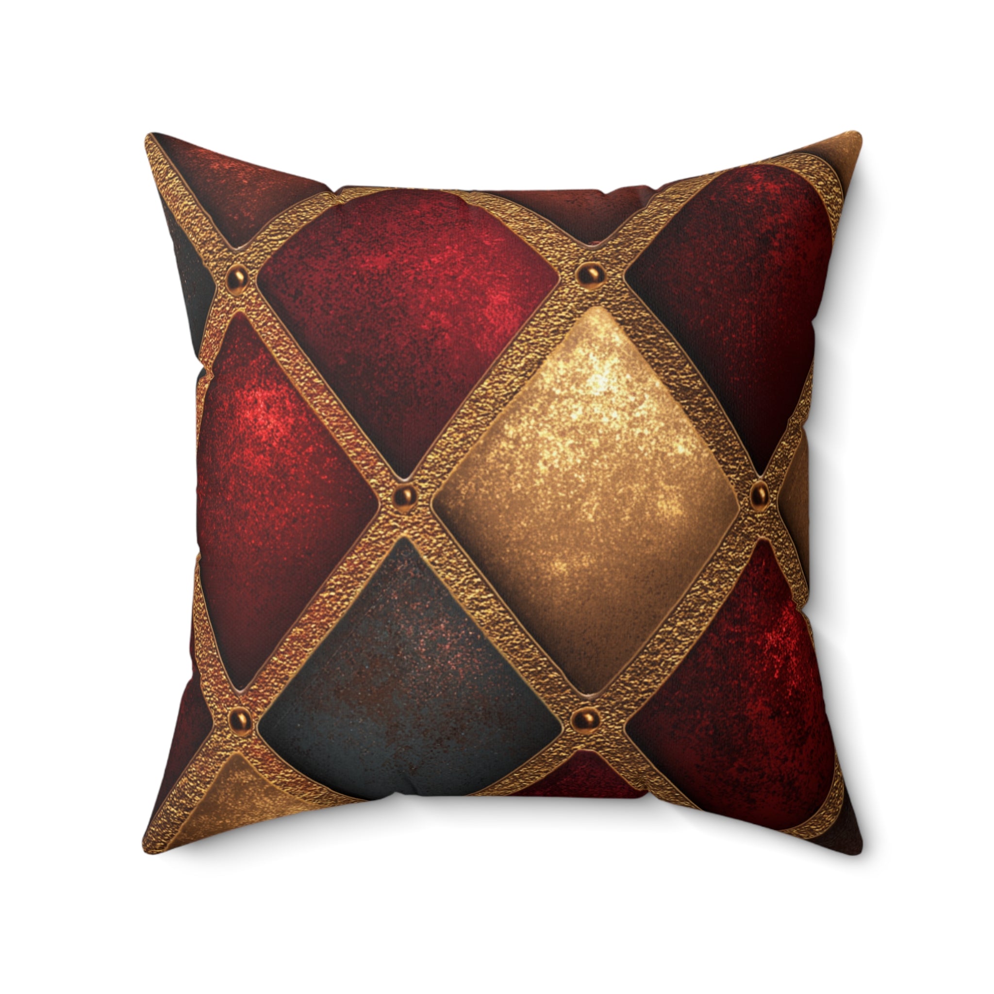 Gilded Royal Harlequin Luxe Quilt Decorative Pillow