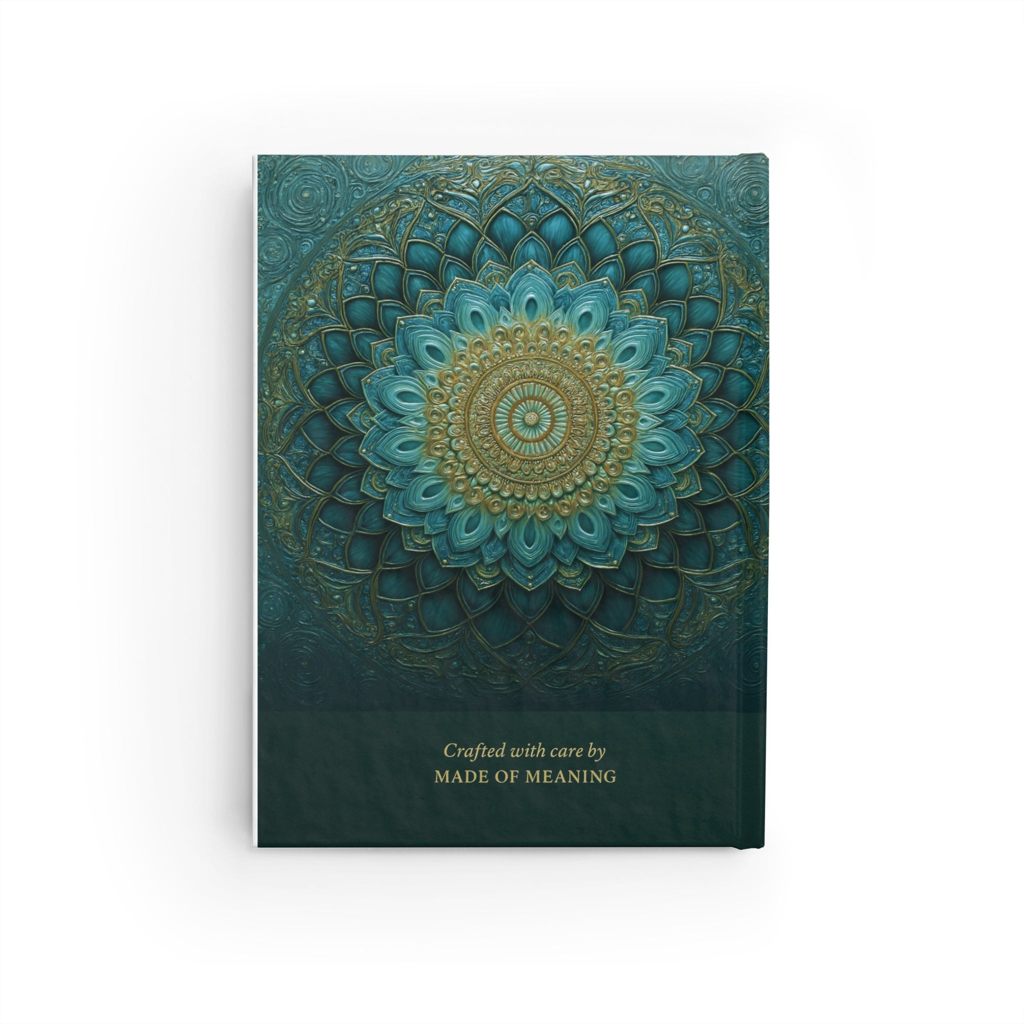 Teal Gold Mandala Whale Journal — Ruled Lined Notebook with 'My Journal' Gold Foil